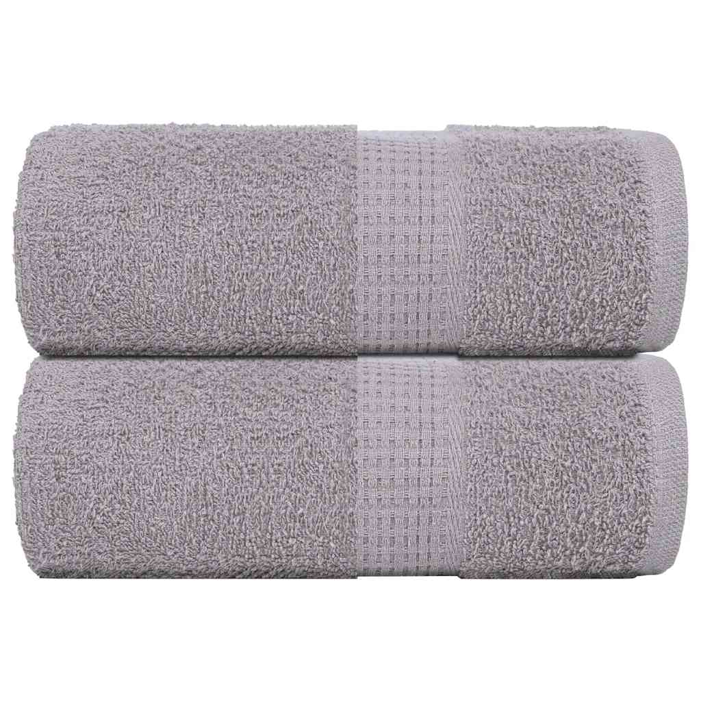 Vidaxl washandjes 2 stuks frogn grijs 30x30 cm 100% katoen