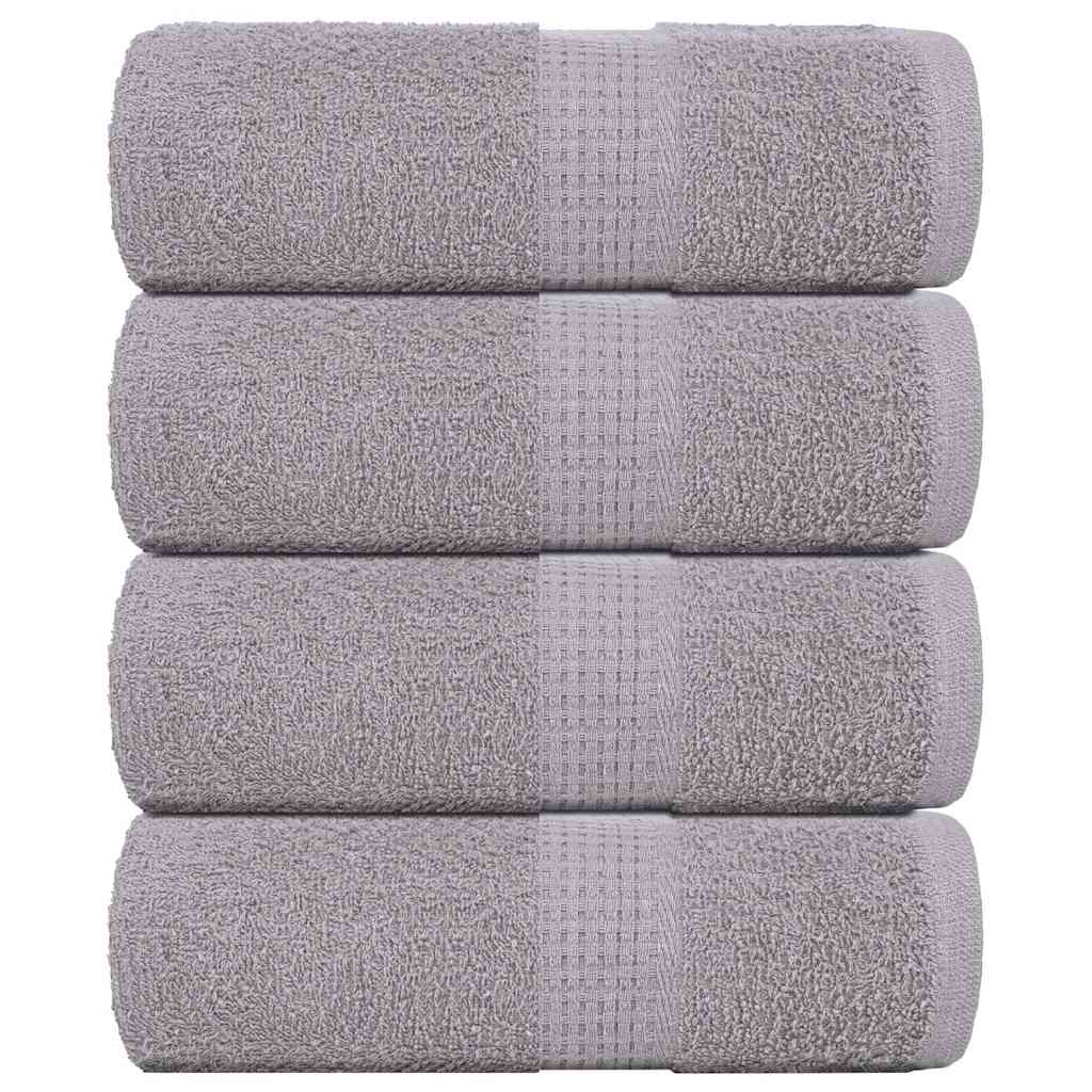 Vidaxl washandjes 4 stuks frogn grijs 30x30 cm 100% katoen