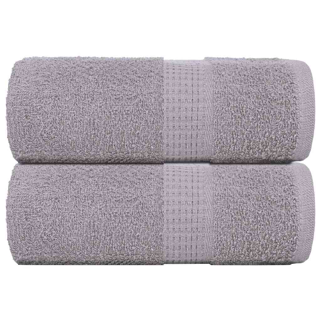 Vidaxl Guest wipes 2 pcs 30x50 cm 360 g m² 100% cotton gray