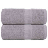 Vidaxl Guest wipes 2 pcs 30x50 cm 360 g m² 100% cotton gray