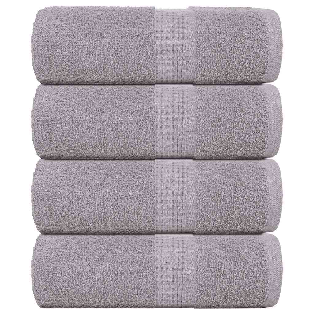 Vidaxl Guest wipes 4 pcs 30x50 cm 360 g m² 100% cotton gray