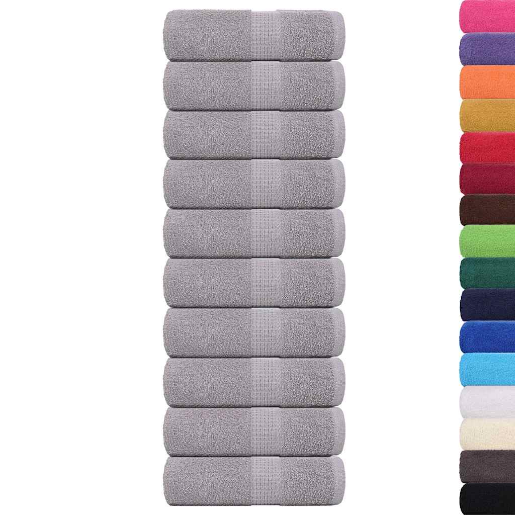 Vidaxl Guest wipes 10 pcs 30x50 cm 360 g m² 100% cotton gray
