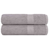 Ručníky Vidaxl Bath 2 St 100x150 cm 360 g m² 100% bavlna šedá