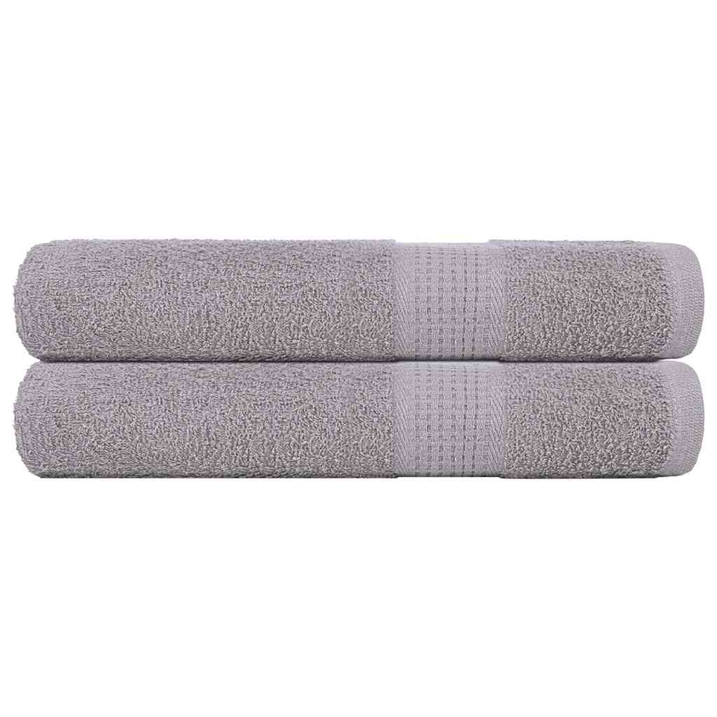 Asciugamani vidaxl 2 pezzi 100x200 cm 360 g m² 100% di cotone grigio