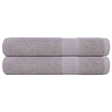 Asciugamani vidaxl 2 pezzi 100x200 cm 360 g m² 100% di cotone grigio