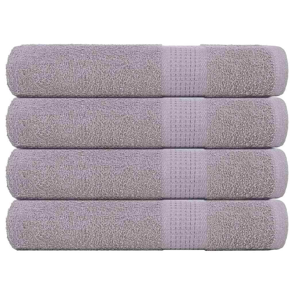 Ręczniki vidaxl 4 szt. 100x200 cm 360 g m² 100% bawełniany szary