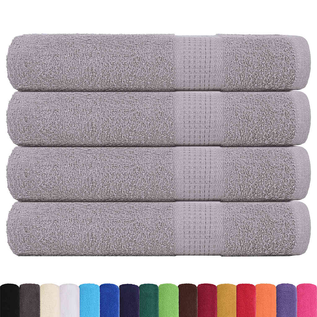 Ręczniki vidaxl 4 szt. 100x200 cm 360 g m² 100% bawełniany szary