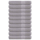 Vidaxl towels 10 pcs 100x200 cm 360 g m² 100% cotton gray