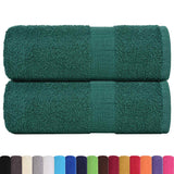 Vidaxl Guest wipes 2 st 30x50 cm 360 g m² 100% cotton green