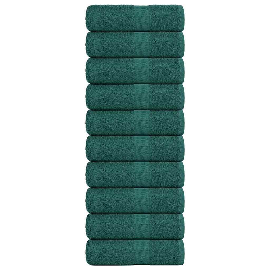 Vidaxl Guest wipes 10 pcs 30x50 cm 360 g m² 100% cotton green
