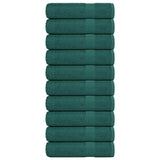 Vidaxl Towels 10 st 50x100 cm 360 g m² 100% cotton green