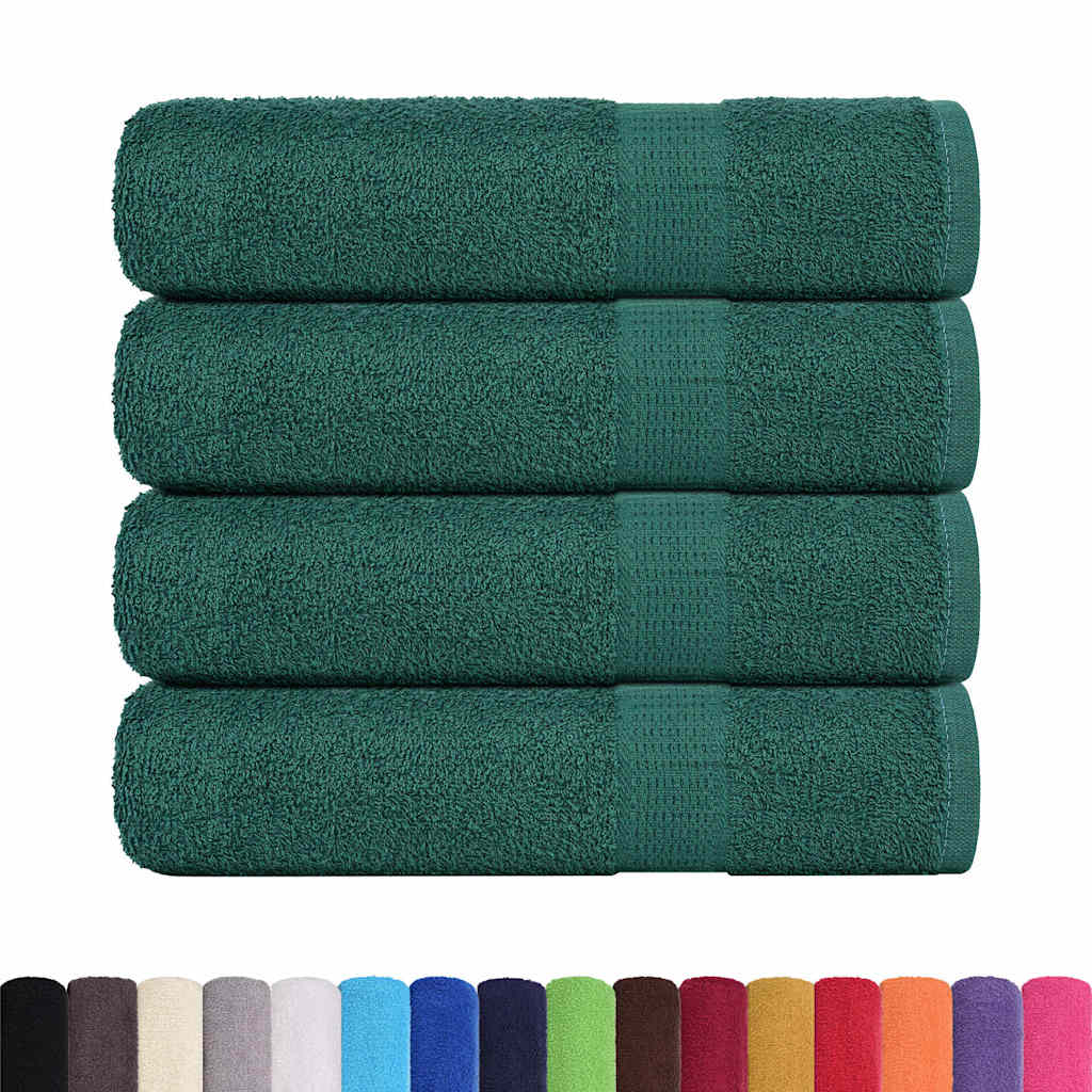 Vidaxl dusjhåndklær 4 St 70x140 cm 360 g m² 100% bomullsgrønn