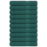 Serviettes vidaxl 10 pcs 100x200 cm 360 g m² 100% coton vert