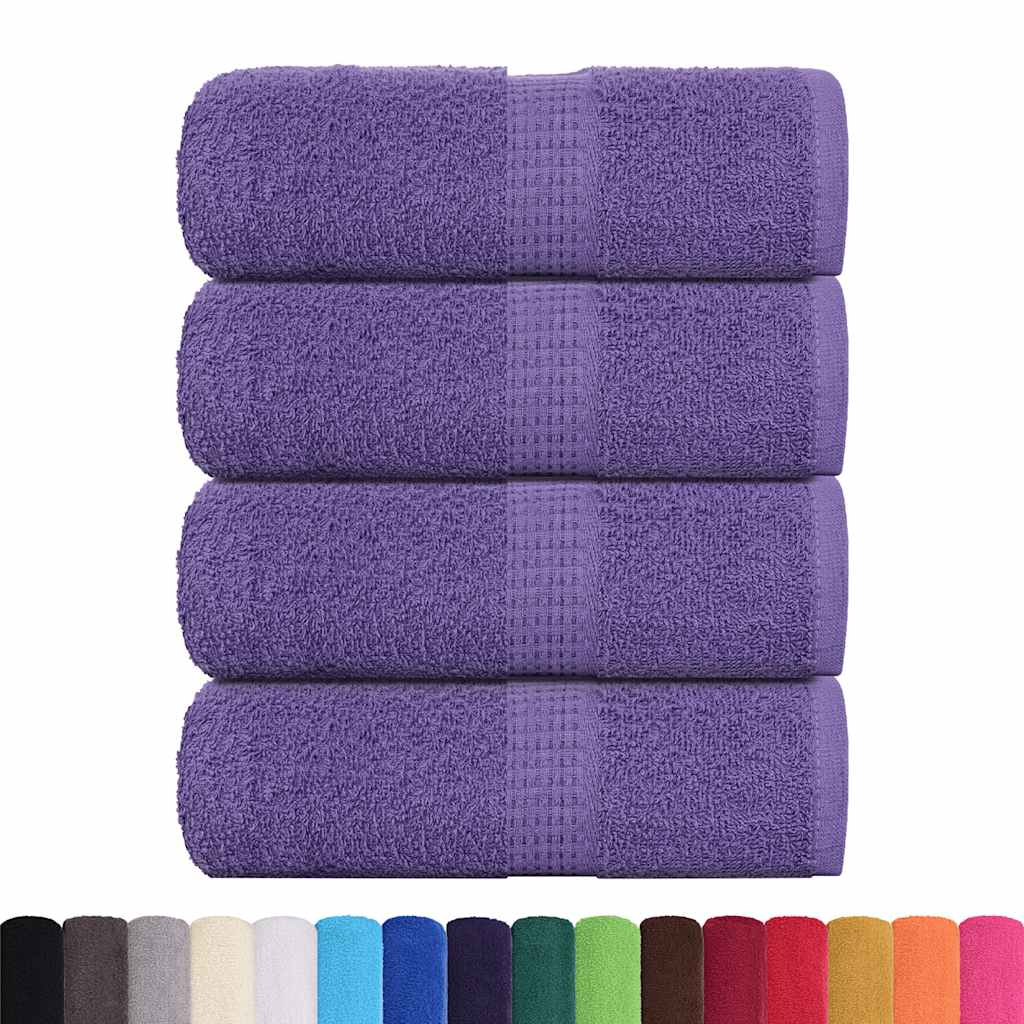 VidaXL soap wipes 4 st 30x30 cm 360 g m² 100% cotton purple