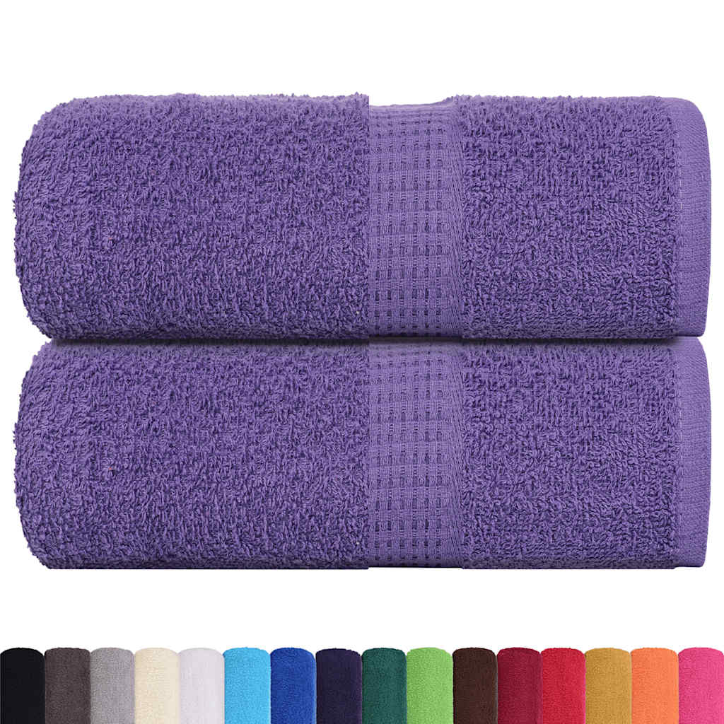 Vidaxl Guest Wipes 2 PCS 30x50 cm 360 g m² 100% bomuld lilla lilla