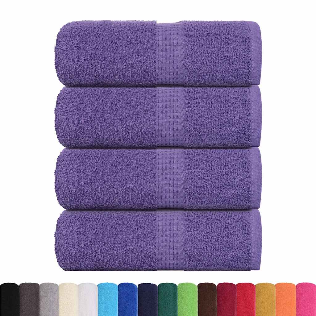 Vidaxl gościa chusteczki 4 St 30x50 cm 360 g m² 100% bawełniany fiolet