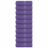 VidaXL asciugamani ospite 10 pz 30x50 cm 360 g m² 100% cotone viola