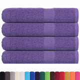 Vidaxl towels 4 pcs 100x200 cm 360 g m² 100% cotton purple