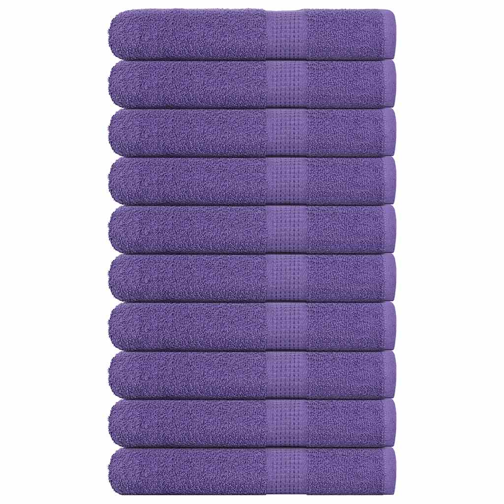 Vidaxl -håndklær 10 stk 100x200 cm 360 g m² 100% bomull lilla