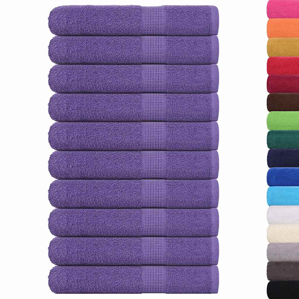 Vidaxl -håndklær 10 stk 100x200 cm 360 g m² 100% bomull lilla