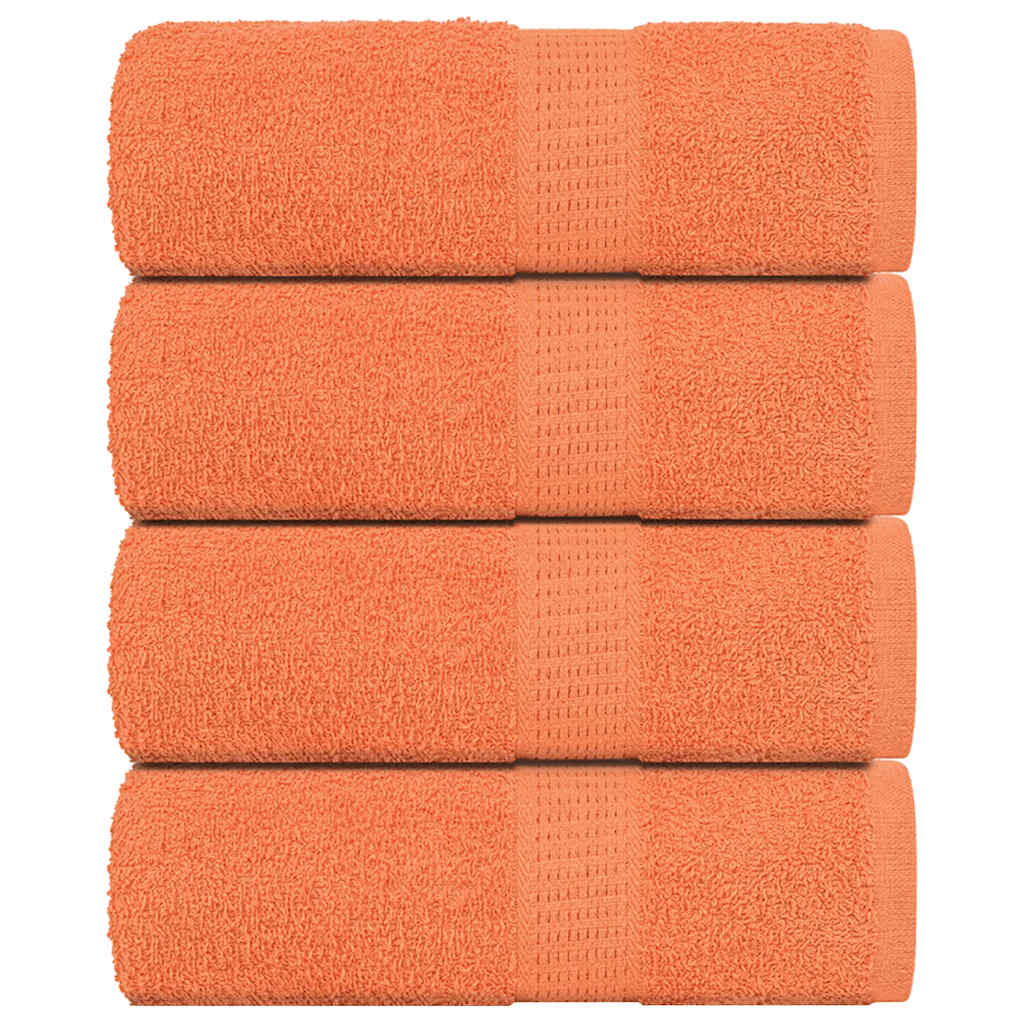 Vidaxl Guest Wipes 4 PCS 30x50 cm 360 g m² 100% bomullsoransje