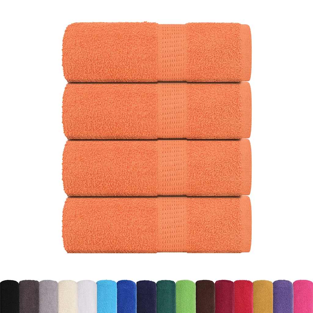 Vidaxl Guest Wipes 4 PCS 30x50 cm 360 g m² 100% bomullsoransje