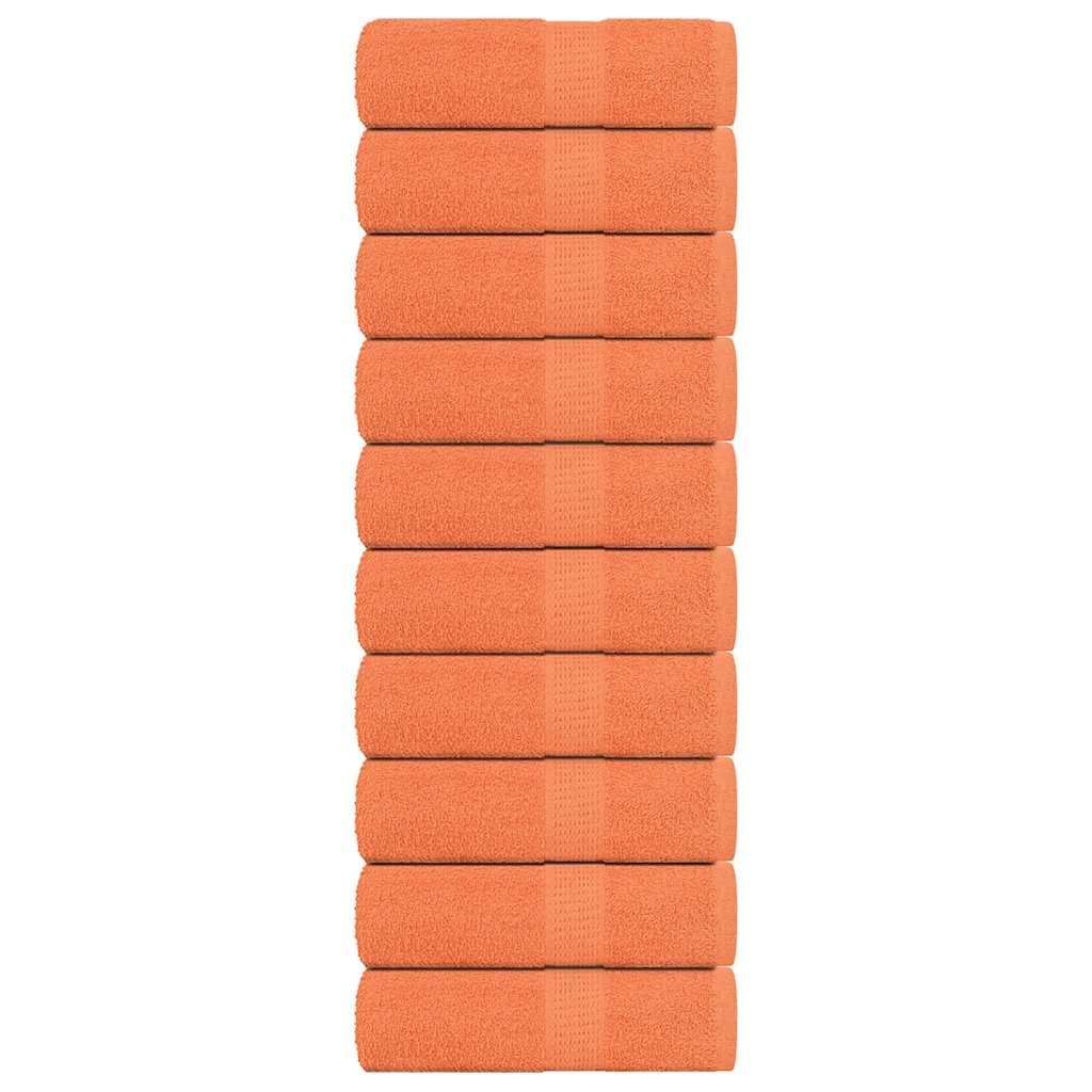 Vidaxl Guest Wipes 10 St 30x50 cm 360 g m² 100% bomullsoransje