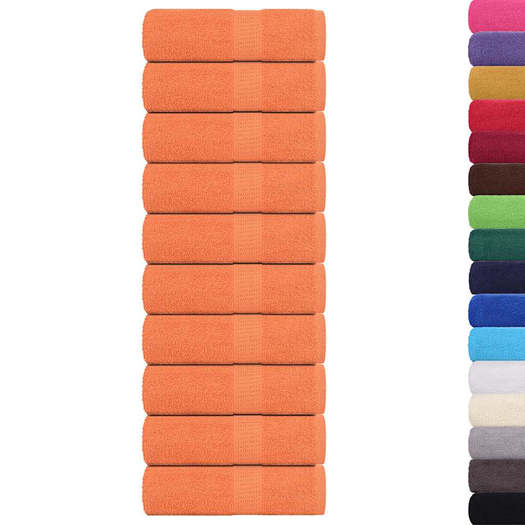 Vidaxl Guest Wipes 10 St 30x50 cm 360 g m² 100% bomullsoransje