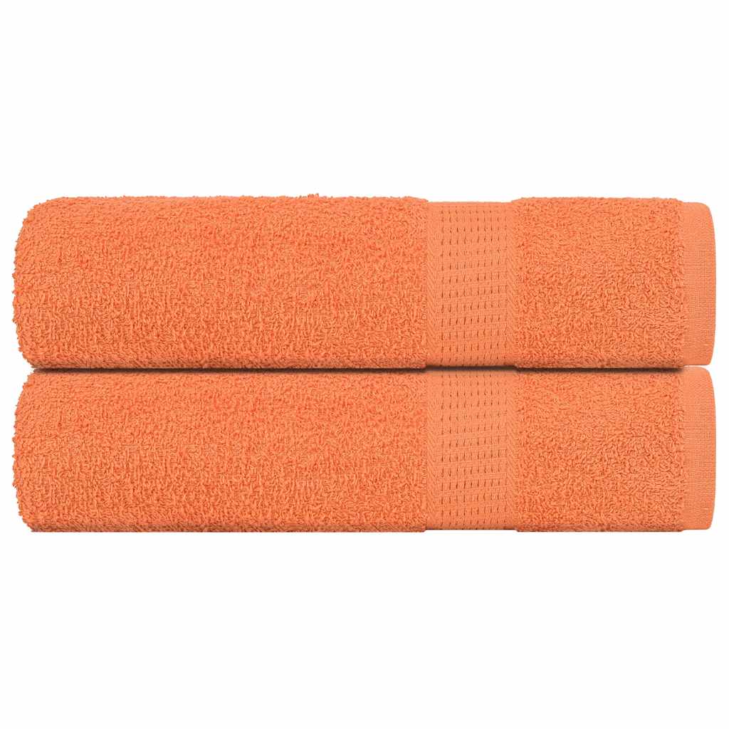 VIDAXL -håndklær 2 St 50x100 cm 360 g m² 100% bomullsoransje