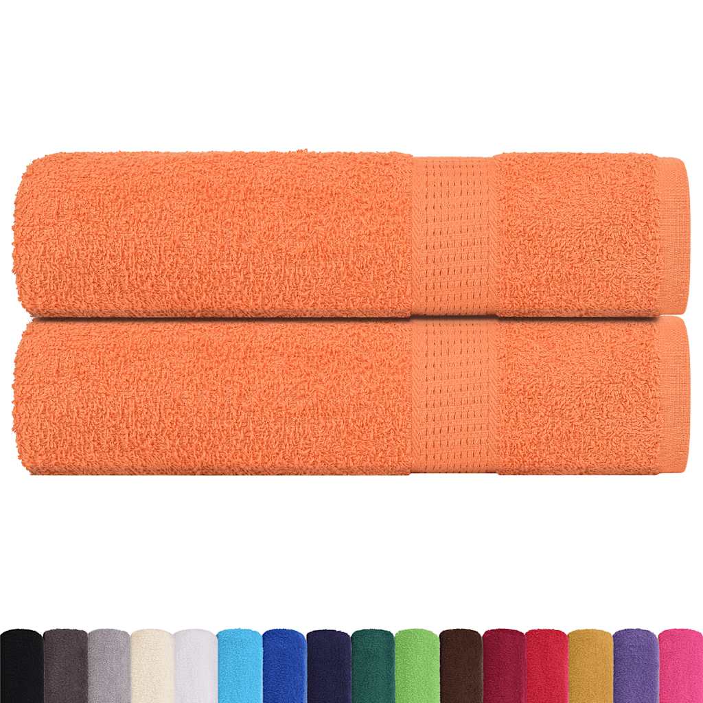 VIDAXL -håndklær 2 St 50x100 cm 360 g m² 100% bomullsoransje