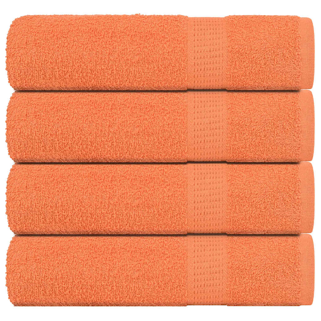 Vidaxl -håndklær 4 St 50x100 cm 360 g m² 100% bomullsoransje