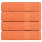 Vidaxl -håndklær 4 St 50x100 cm 360 g m² 100% bomullsoransje