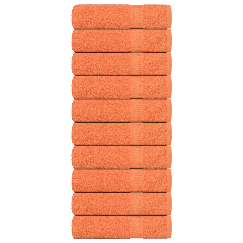 Vidaxl towels 10 st 50x100 cm 360 g m² 100% cotton orange