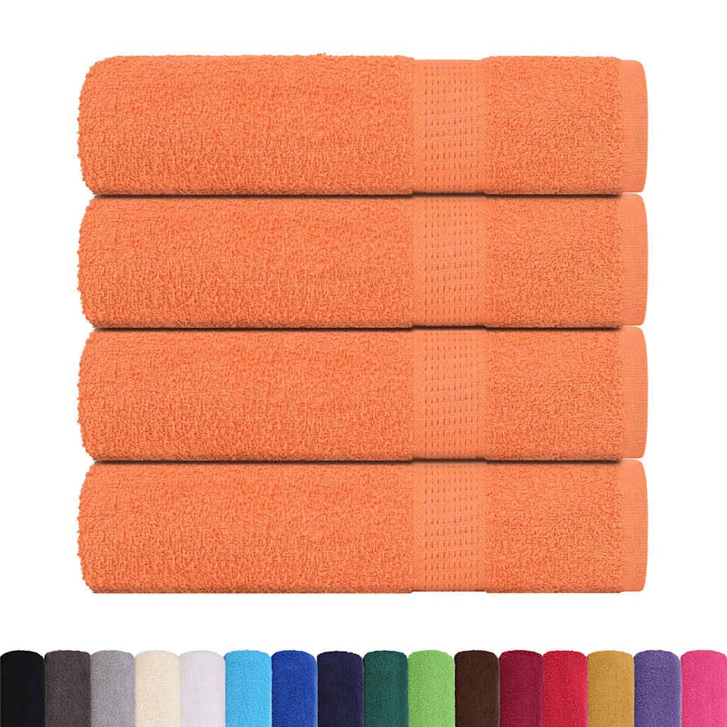 VIDAXL Duschtücher 4 ST 70 x 140 cm 360 g m² 100% Baumwollorange
