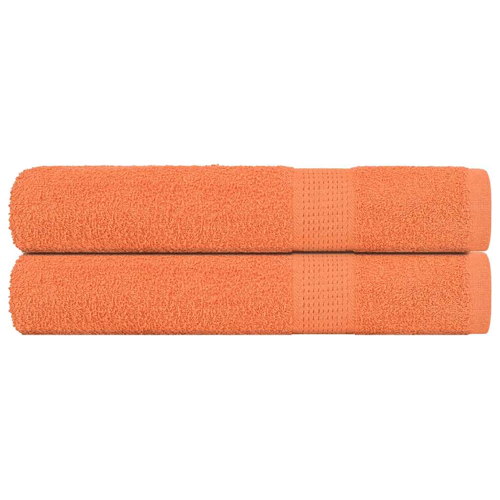 Vidaxl Sauna -håndklær 2 St 80x200 cm 360 g m² 100% bomullsoransje