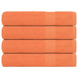 Vidaxx Saunatücher 4 Stk. 80x200 cm 360 g m² 100 % Baumwolle Orange