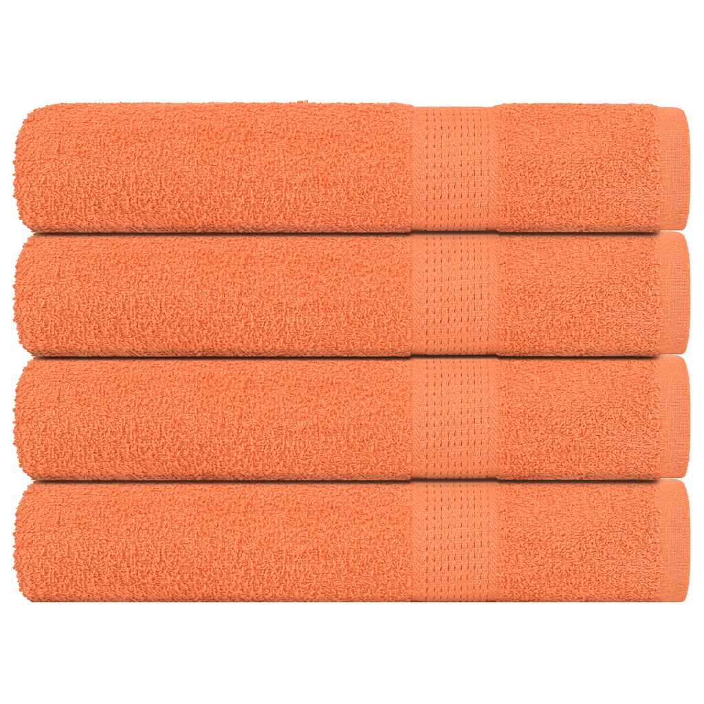 Vidaxl -håndklær 4 St 100x200 cm 360 g m² 100% bomullsoransje