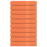 Vidaxl -håndklær 10 stk 100x200 cm 360 g m² 100% bomullsoransje