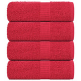 Vidaxl gæst aftørrer 4 stk. 30x50 cm 360 g m² 100% bomuldsrød