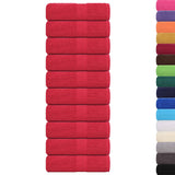 Vidaxl gæst aftørrer 10 stk. 30x50 cm 360 g m² 100% bomuldsrød