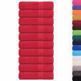 Vidaxl håndklæder 10 st 50x100 cm 360 g m² 100% bomuldsrød