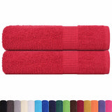 Vidaxl shower towels 2 st 70x140 cm 360 g m² 100% cotton red
