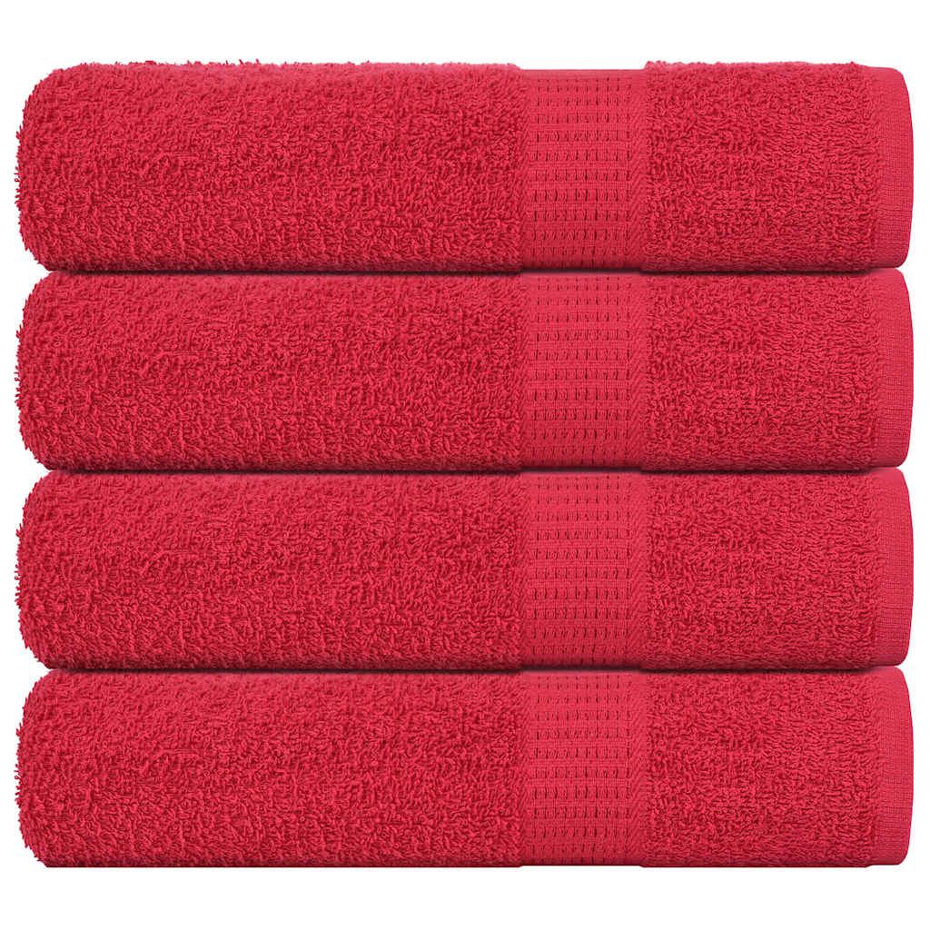 Vidaxl shower towels 4 st 70x140 cm 360 g m² 100% cotton red