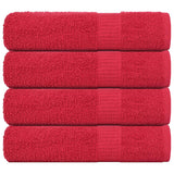 Vidaxl shower towels 4 st 70x140 cm 360 g m² 100% cotton red