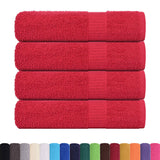 Vidaxl shower towels 4 st 70x140 cm 360 g m² 100% cotton red
