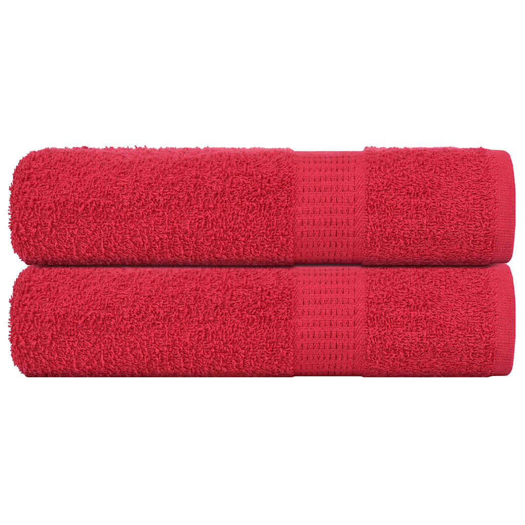 Vidaxl Bath Handels 2 stk 100x150 cm 360 g m² 100% bomulls rød