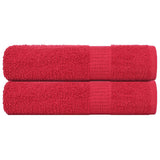 Vidaxl Bath Handels 2 stk 100x150 cm 360 g m² 100% bomulls rød