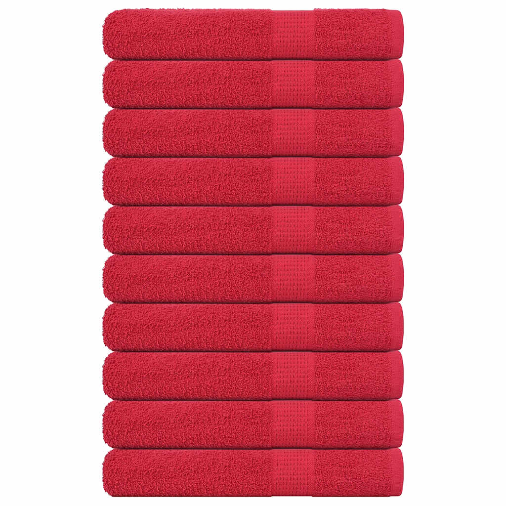 Vidaxl Sauna -håndklær 10 St 80x200 cm 360 g m² 100% bomulls rød