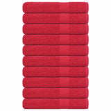 Vidaxl Sauna -håndklær 10 St 80x200 cm 360 g m² 100% bomulls rød
