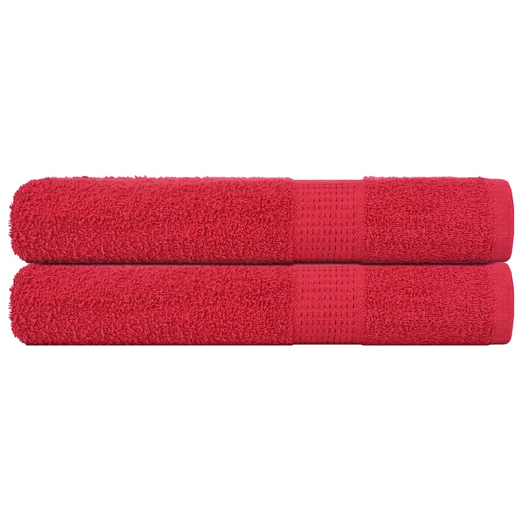 VidaXL Towels 2 pcs 100x200 cm 360 g m² 100% cotton red